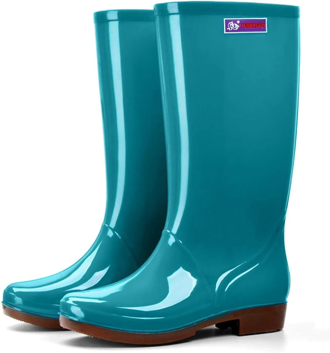Women's Mid Calf Rain Boots Waterproof Lightweight Garden Shoes Women Outdoor Work Boot for Hunting Farming Gardening