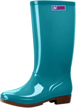 Women's Mid Calf Rain Boots Waterproof Lightweight Garden Shoes Women Outdoor Work Boot for Hunting Farming Gardening