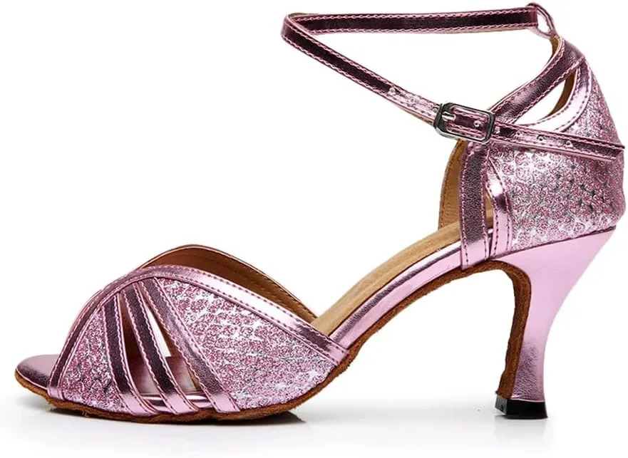 Women's Open Toe Latin Ballroom Dance Shoes Rumba Party Wedding Tango Dance Sandals QRX031