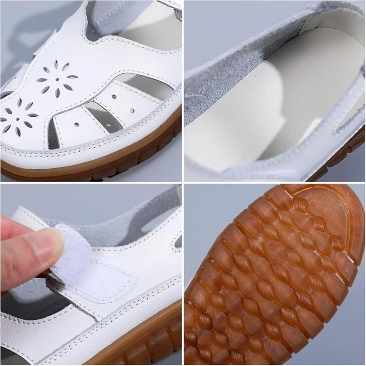 Women's Orthopedic Loafers in Breathable Leather,Driving Moccasins Women Adjustable Orthopedic Dress Shoes for Women Mary Jane Loafers