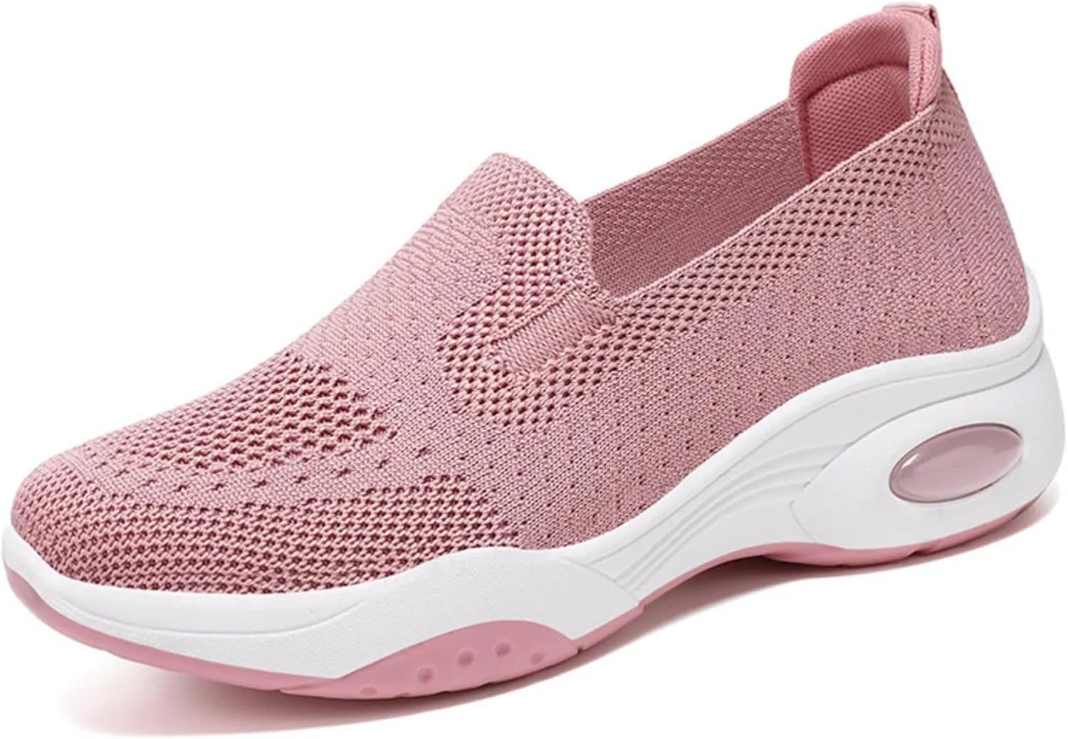 Womens Orthopedic Sneakers Air Cushion Slip On Sneakers Mesh Comfortable Athletic Running Walking Shoes with Arch Support Lightweight Low Top Diabetes Shoes Casual All-Day Comfort Wide Width Loafers