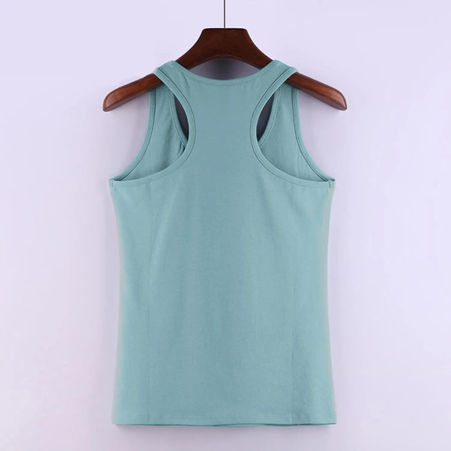 Womens Racerback Tank Tops Summer Casual Sporting Plus Size Vests Solid Color Sleeveless Crewneck Slim Athletic Vest