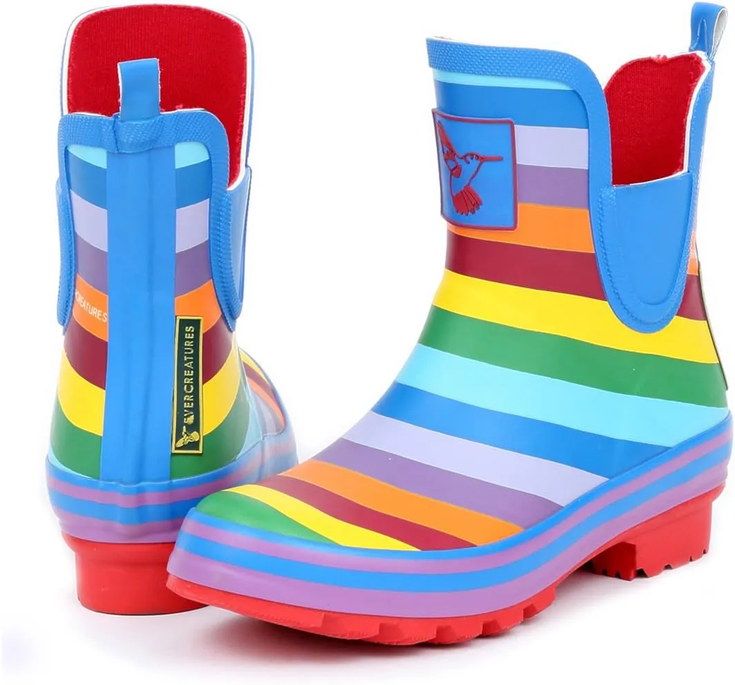 Women's Rain Boot Ankle Boots Meadow Wellies Garden Boot UK Brand