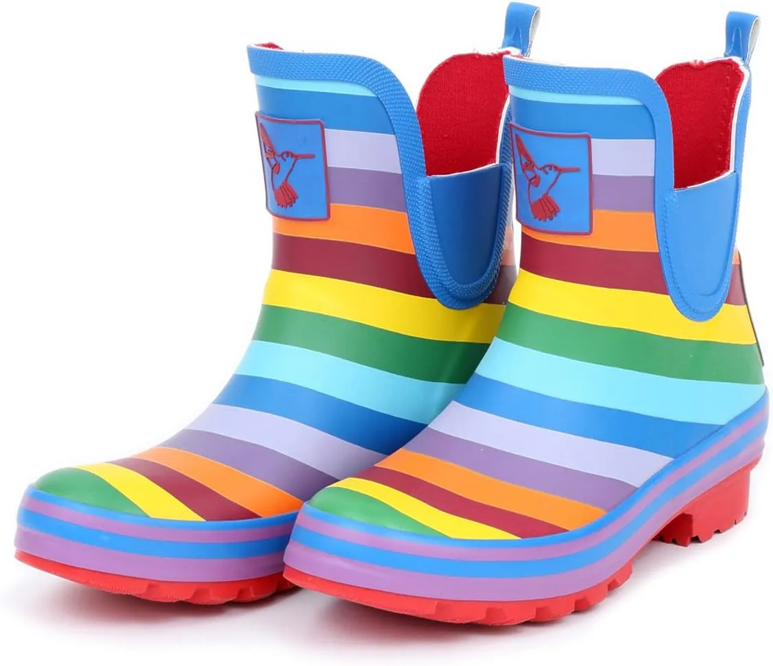 Women's Rain Boot Ankle Boots Meadow Wellies Garden Boot UK Brand