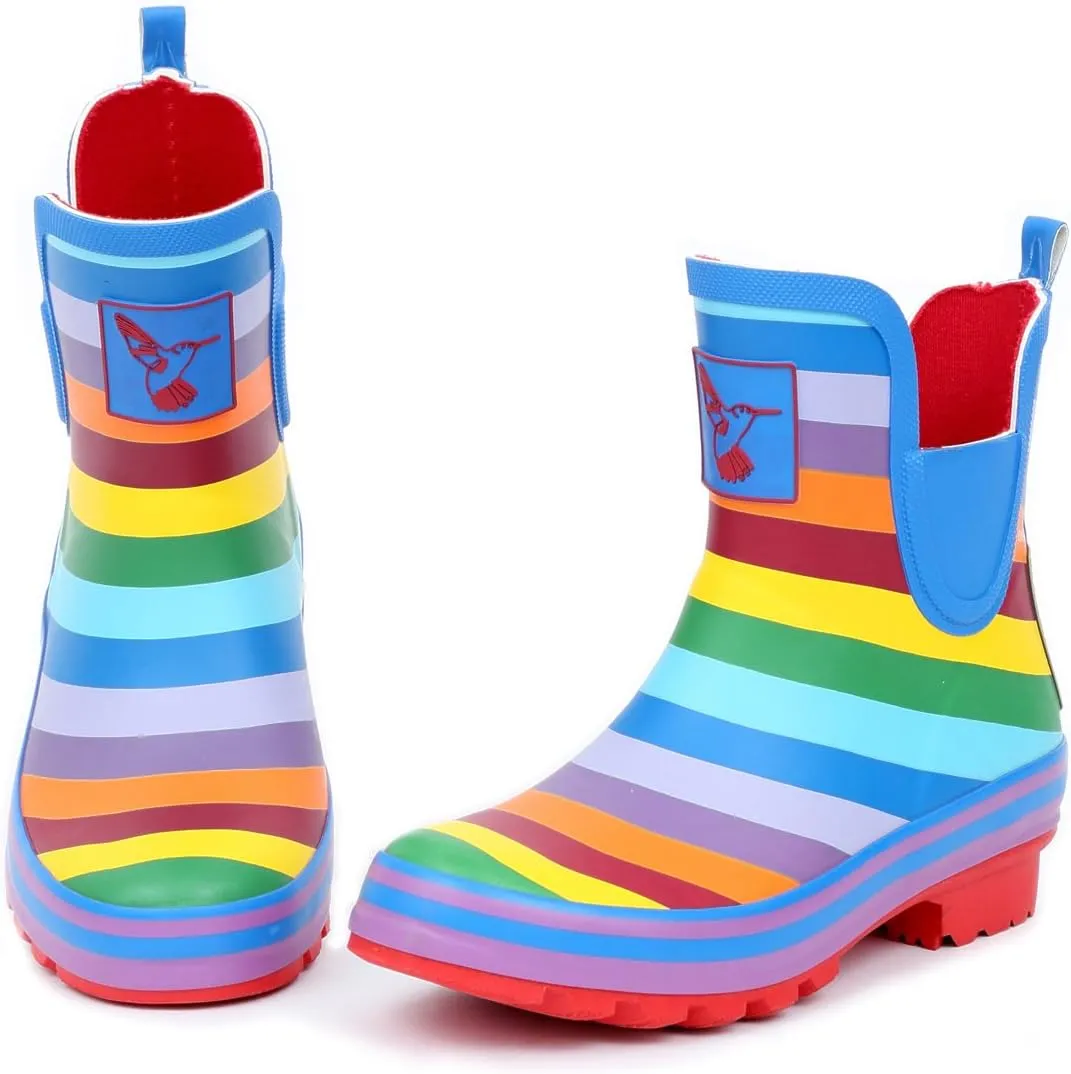Women's Rain Boot Ankle Boots Meadow Wellies Garden Boot UK Brand