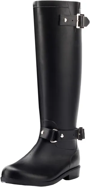 Women's Rubber Rain Boots - Mid Calf Waterproof Insulated Neoprene Muck Boots Outdoor Hunting Garden Boots for Women