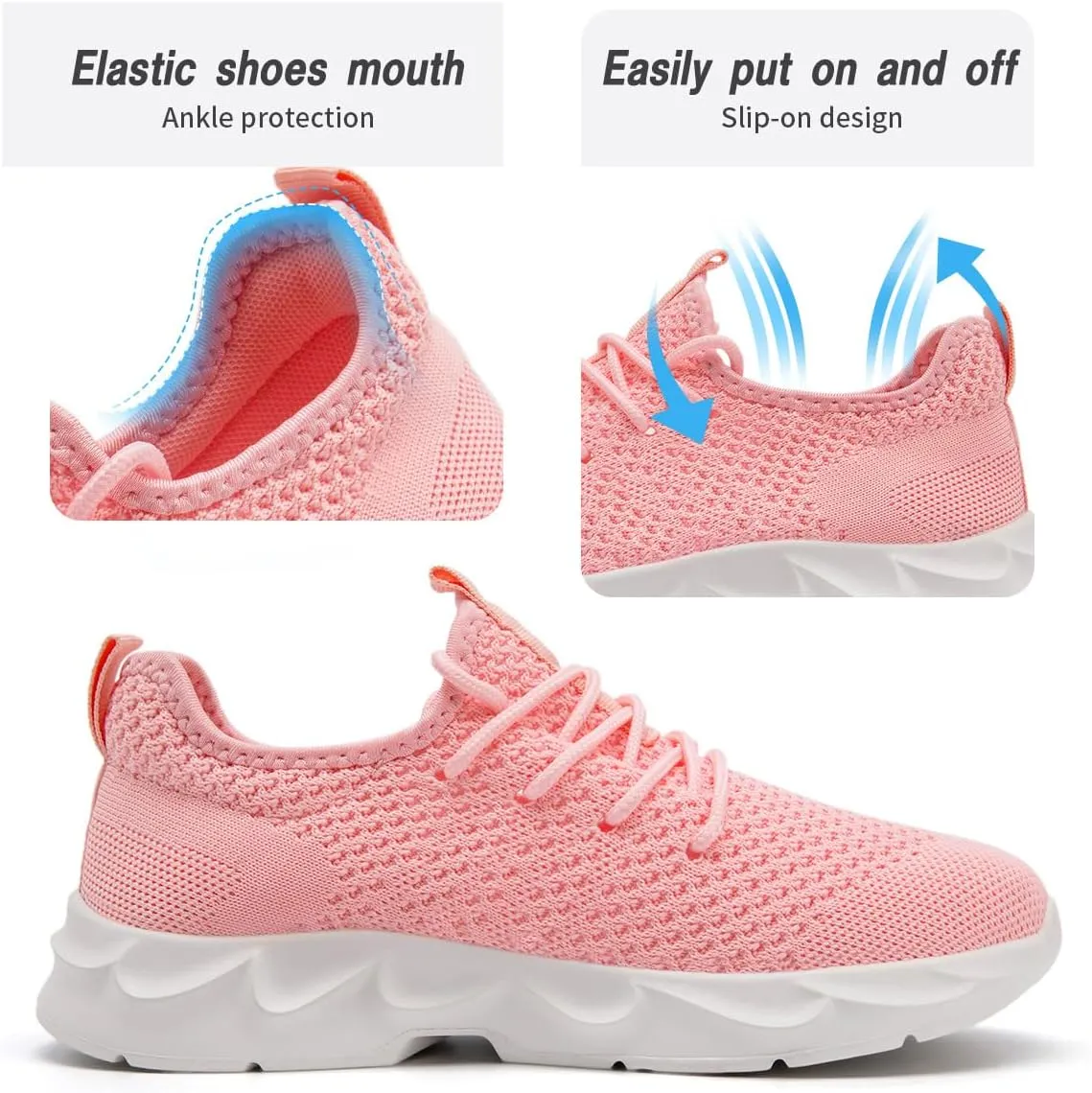 Womens Running Shoes Lightweight Breathable No Slip Sneakers Gym Athletic Workout Casual Sports Walking Tennis Shoes