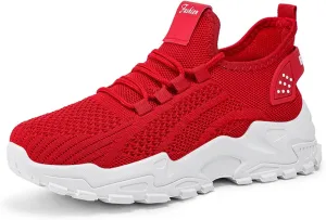 Womens Running Shoes Walking Tennis Sneakers Slip on Casual Stylish Lightweight Breathable Soft Stretch Sole Mesh Lace up Comfortable Outdoor Workout Training Sports Work Shoes Daily Wear Loafers