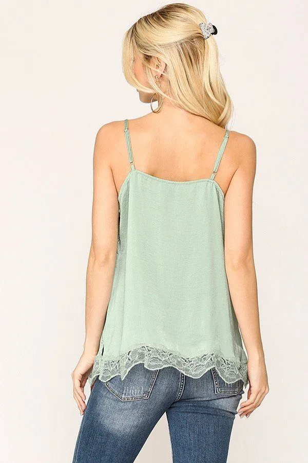 Women's Sleek Satin Cami Top