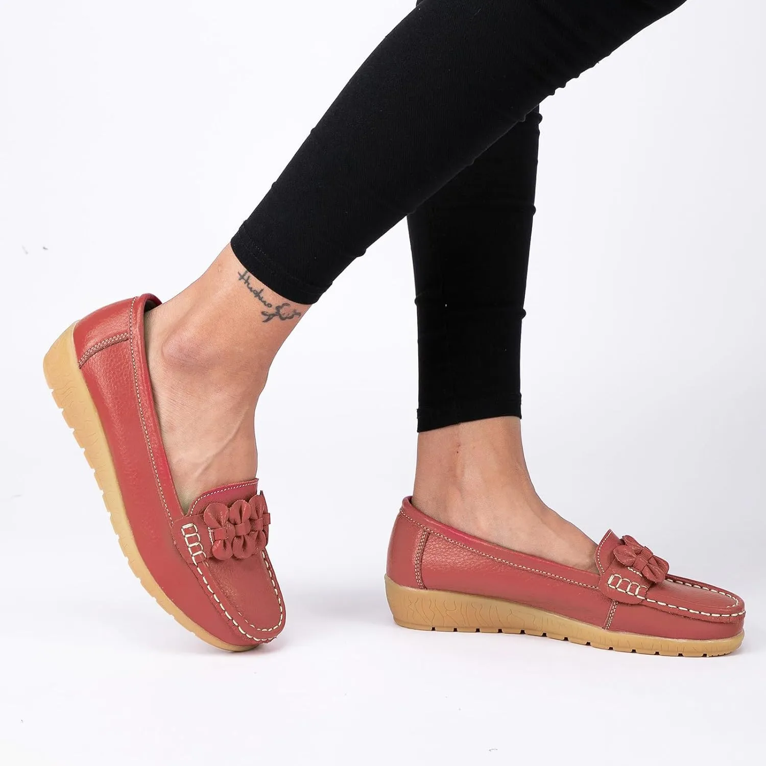 Womens Slip On Loafers Comfort Orthopedic Loafers Arch Support Sneakers Casual Walking Shoes Dressy Business Shoes