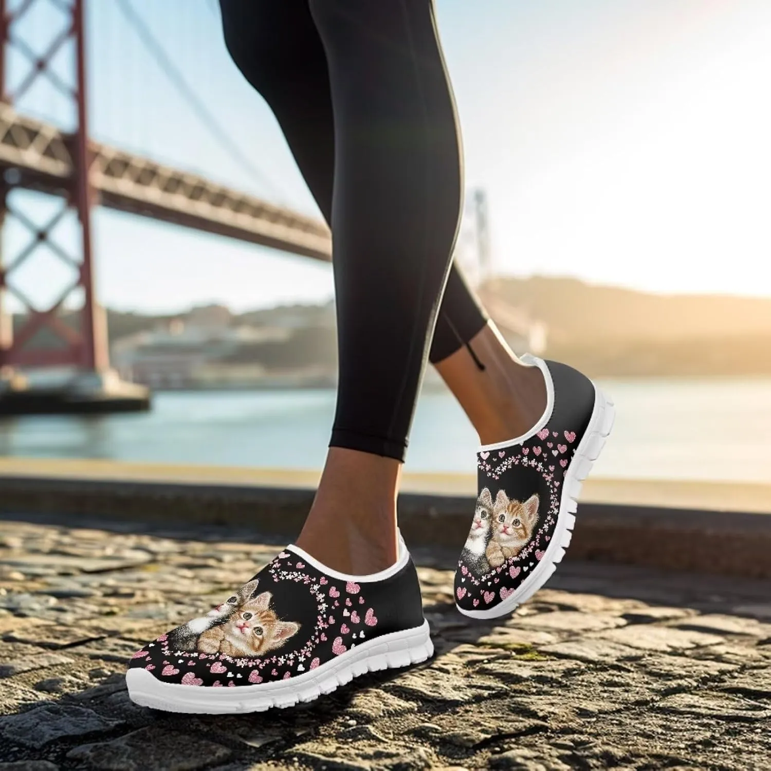 Women's Sneakers Soft Casual Low-Top Tennis Workout Sneakers Hands Free Breathable Yoga Exercise Walking Shoes for Women US 5.5-11.5
