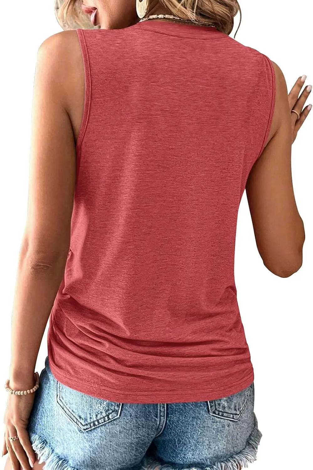 Womens Tank Tops Summer Tank Tops for 2025 Crew Neck Sleeveless Womens Summer Tops Cute Loose Fit Workout Casual Tops Clothes
