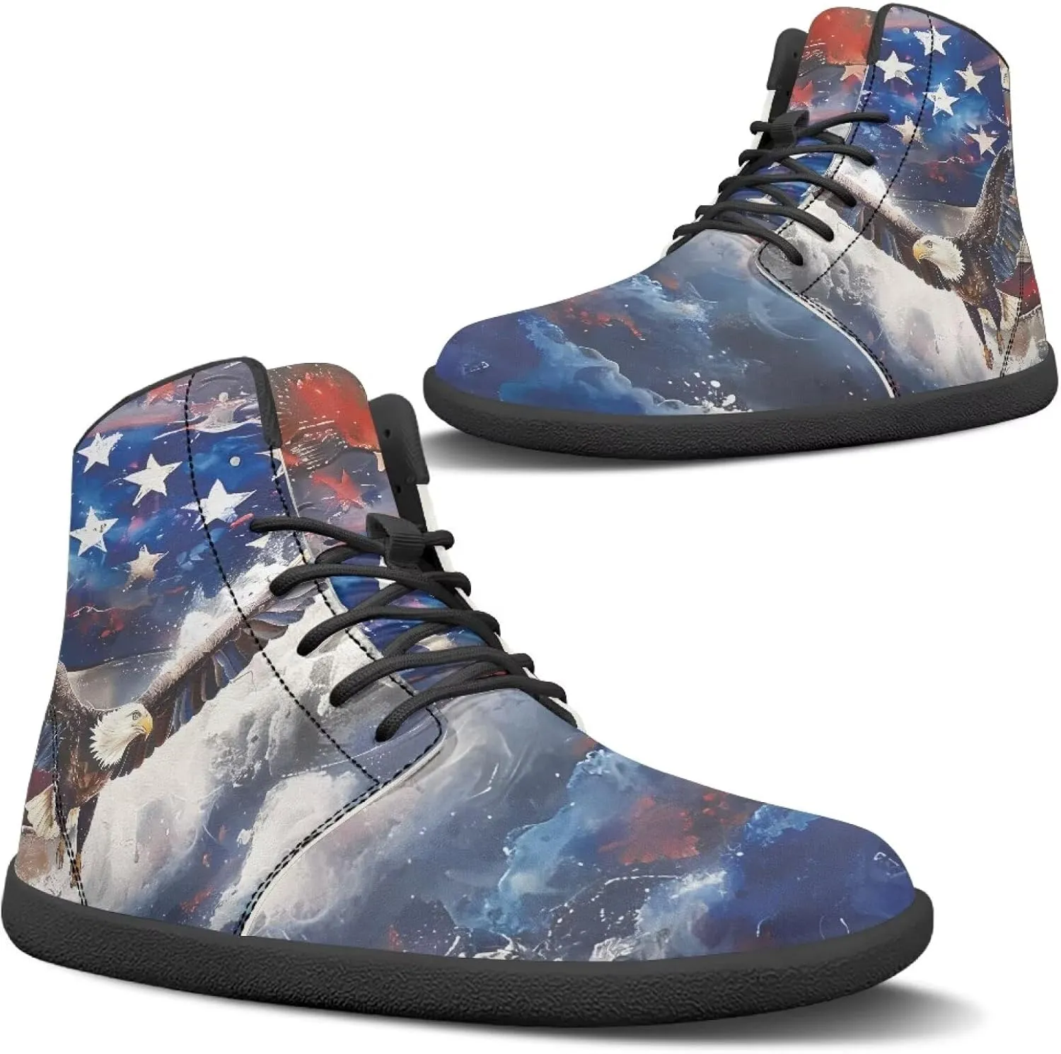 Women's Trail Running Barefoot Shoes Comfortable Zero Drop Sneakers Wide Toe Box PU Leather Casual Shoes SizeUS 6-13.5