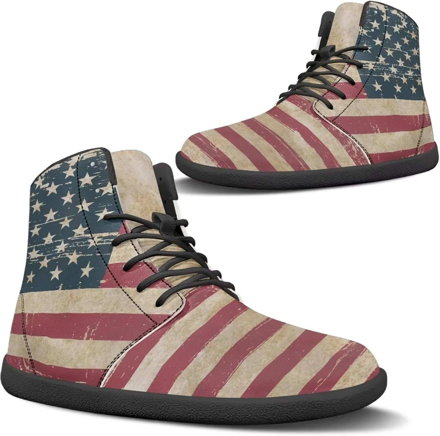 Women's Trail Running Barefoot Shoes Comfortable Zero Drop Sneakers Wide Toe Box PU Leather Casual Shoes SizeUS 6-13.5