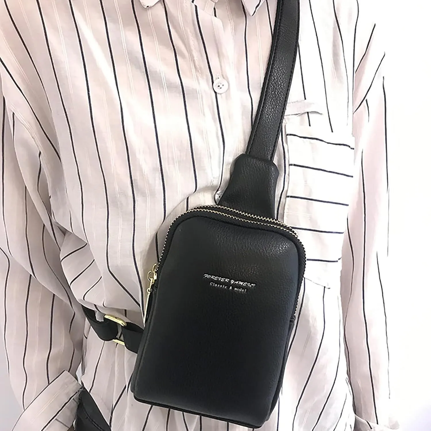 Women's Waterproof Leather Crossbody Purses Anti Theft Small Sling Bags for Women Lightweight Bag Carry on