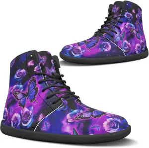 Womens Zero Drop Barefoot Sneakers Wide Toe Box Fashion Comfort Hiking Training Workout Sneakers High Top Athletic Running Beginners Shoes US 6-11.5