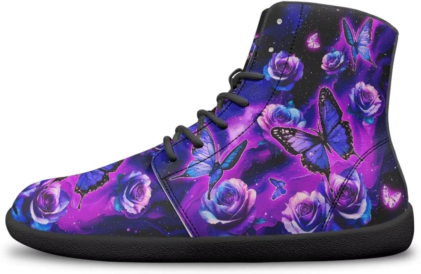 Womens Zero Drop Barefoot Sneakers Wide Toe Box Fashion Comfort Hiking Training Workout Sneakers High Top Athletic Running Beginners Shoes US 6-11.5