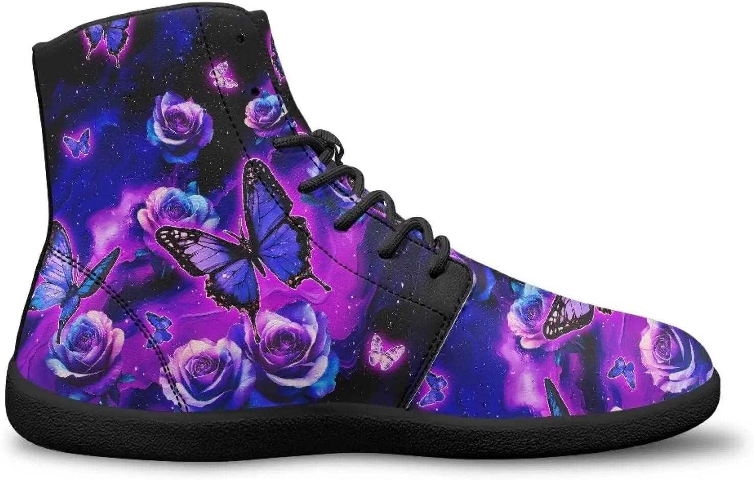 Womens Zero Drop Barefoot Sneakers Wide Toe Box Fashion Comfort Hiking Training Workout Sneakers High Top Athletic Running Beginners Shoes US 6-11.5