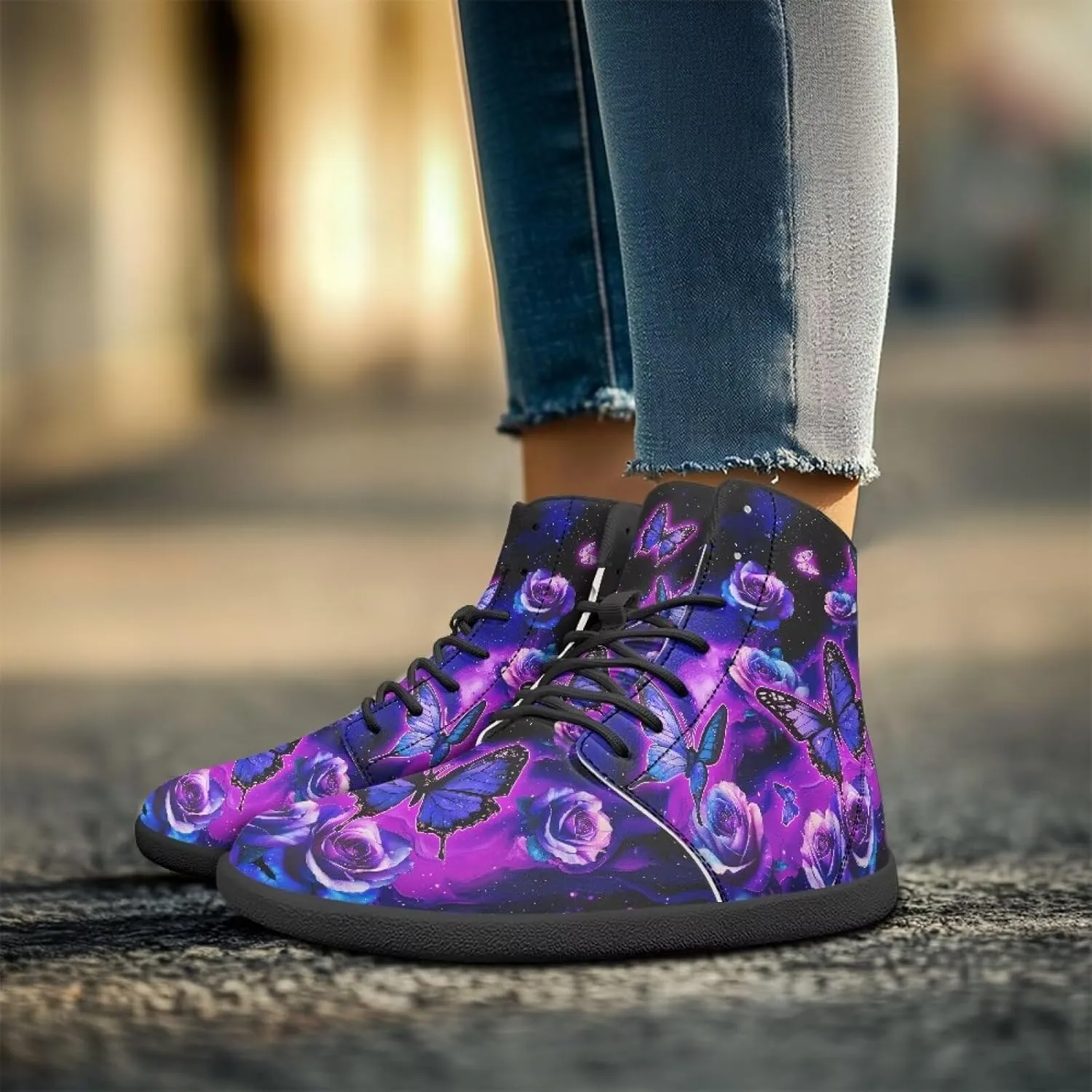Womens Zero Drop Barefoot Sneakers Wide Toe Box Fashion Comfort Hiking Training Workout Sneakers High Top Athletic Running Beginners Shoes US 6-11.5