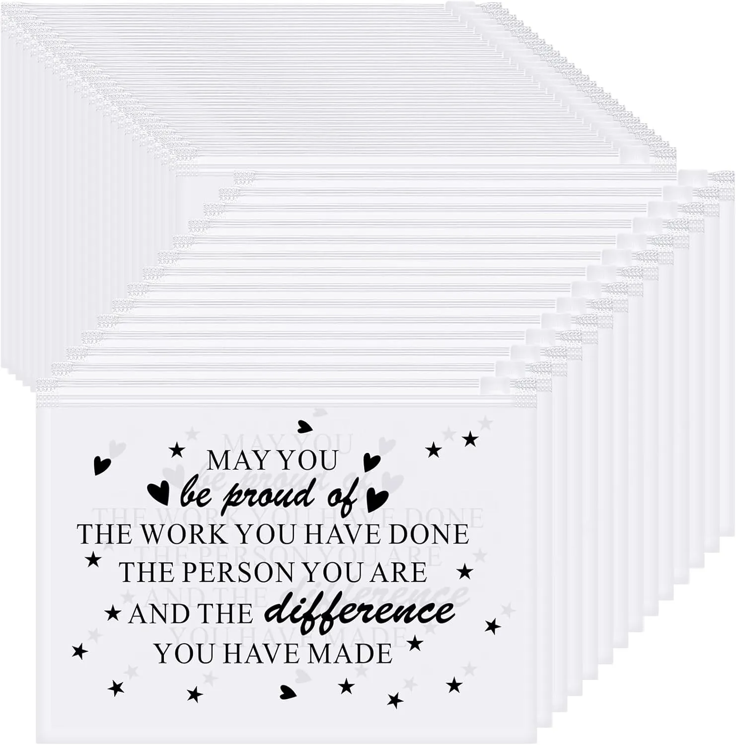 Yaomiao 150 Pcs Inspirational Gifts for Women, Mother's Day Swag Bags Items, Bulk EVA Cosmetic Makeup Bag Employee Appreciation Gifts for Her Nurse Coworkers(Proud)