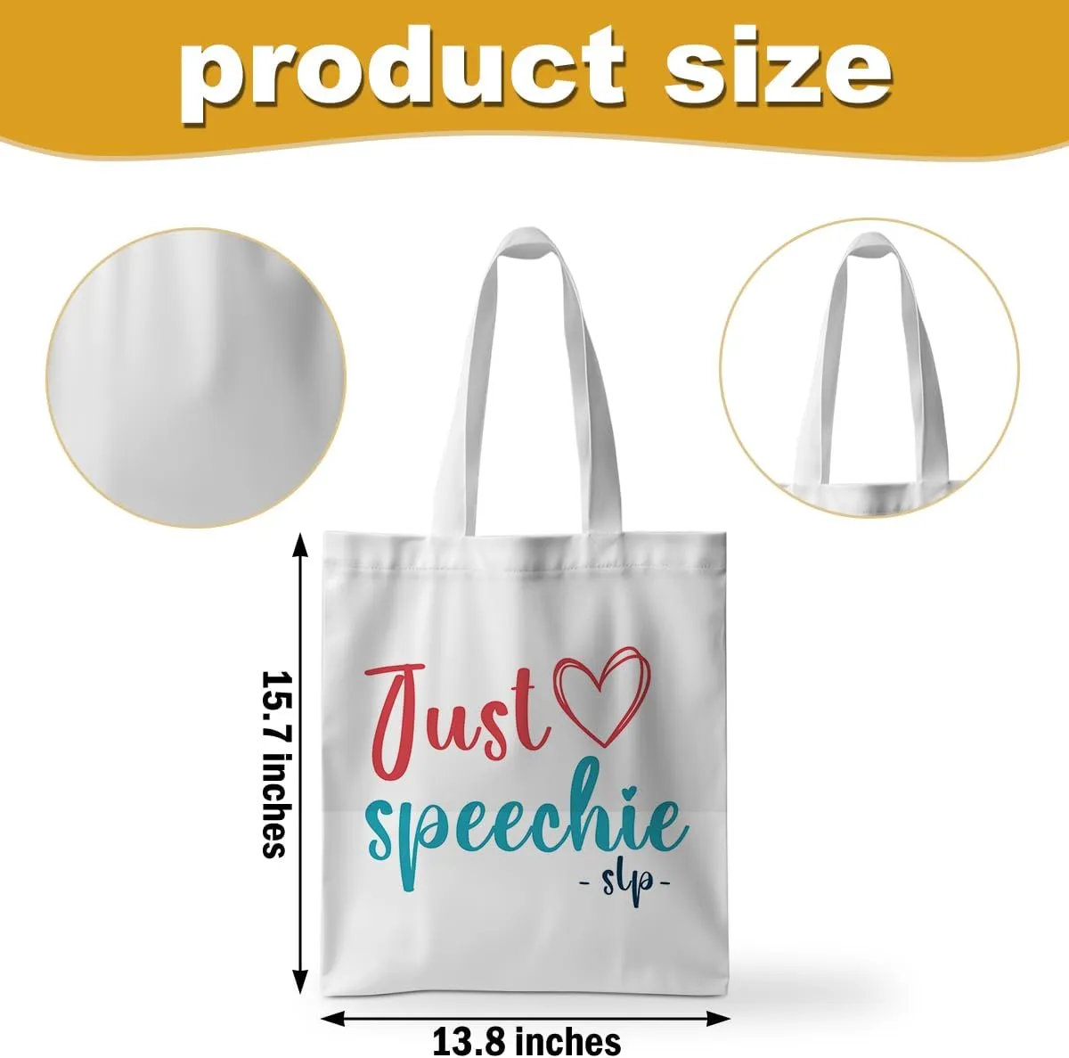ZHAMEN Speech Therapy Tote Bag - SLP Gifts for Pathologist, Women, Teacher, Speech Therapist