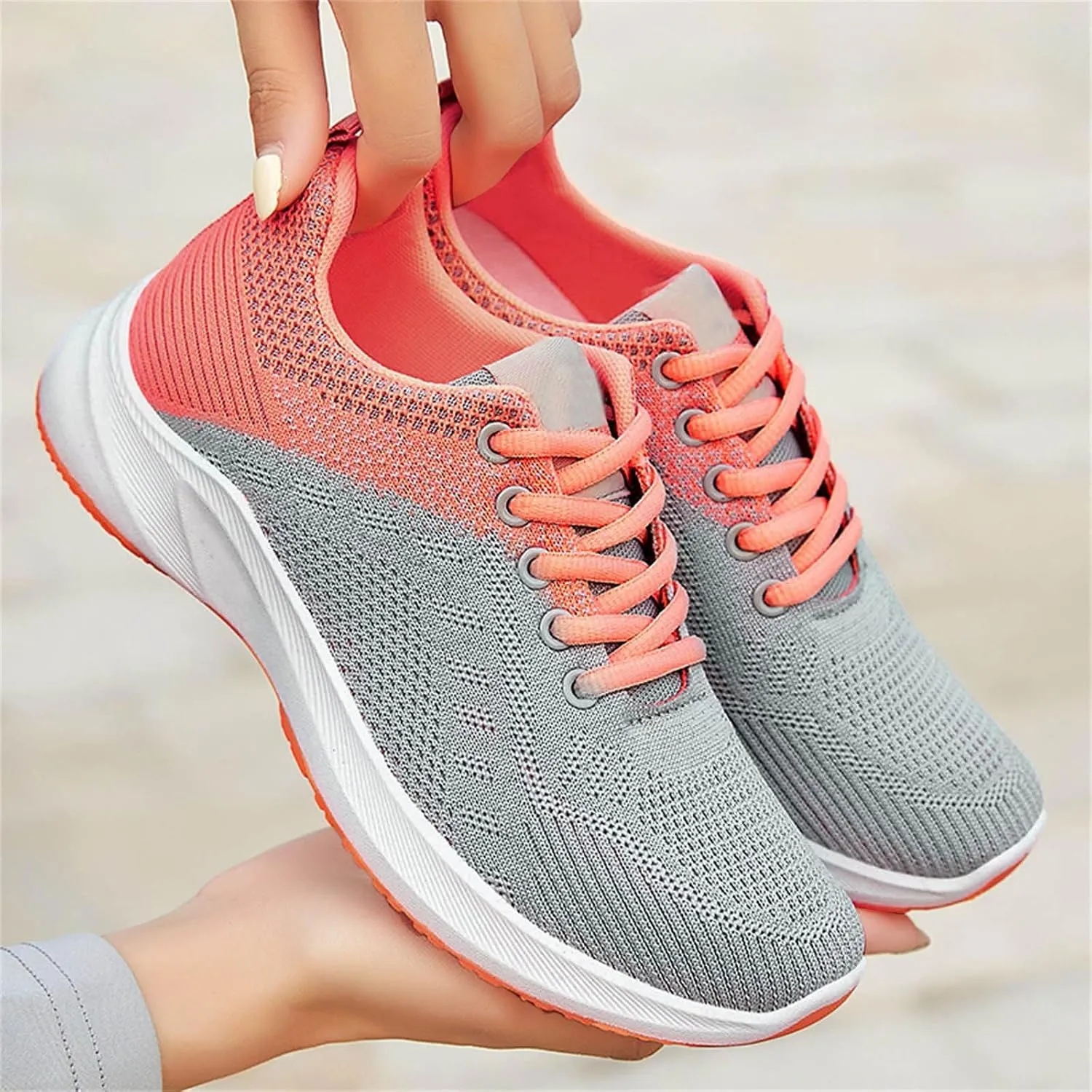 ZWRXW Sneakers for Women Men Air Cushion Running Shoes Breathable Lightweight Tennis Walking Shoes Comfortable Casual Fashion Sneakers for Gym Work Travel